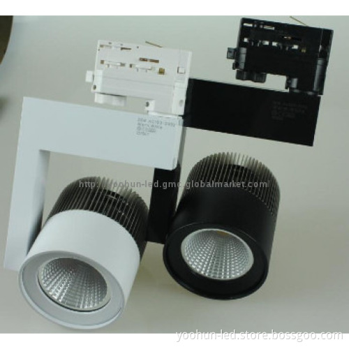 dimmable 3 phase led track rail lights cob led track spot light 20w